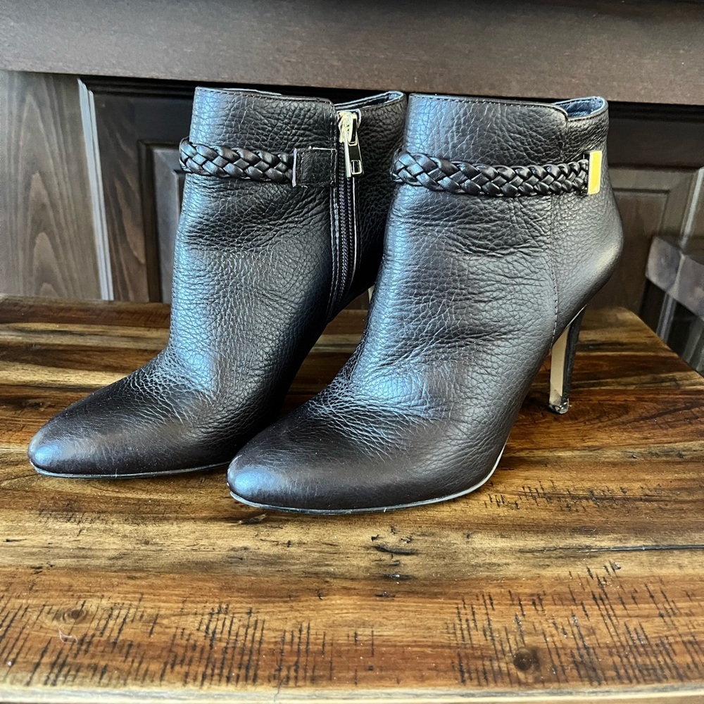 Ann Taylor Dark Brown Heeled Ankle Boots